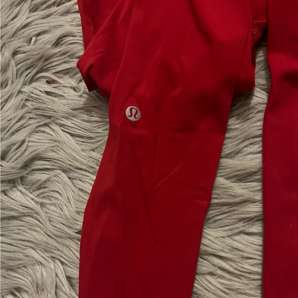 Red lululemon leggings